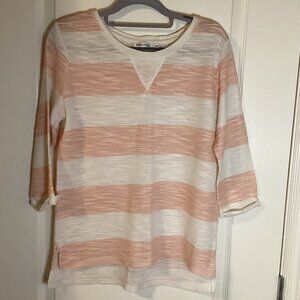 Revolution by Ricks Women's Lightweight Semi Sheer Sweater Top Size M 3/4 Sleeve